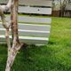Banc de jardin avec pieds en fonte ancien