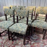 Série de 10 chaises de style Louis XIII