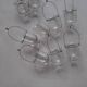 Set of hanging glass and metal tealight holders