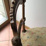 Carved wood-lined chair