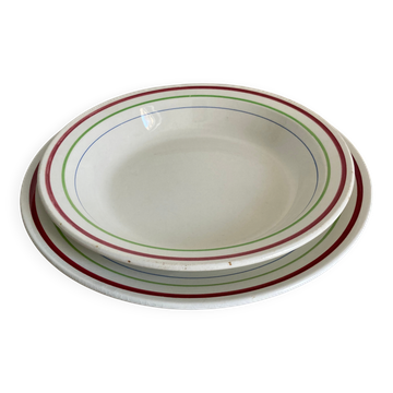 Service plates Gien pottery