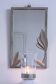 silver-plated metal candlestick with mirror and foliate decoration, stamped, 1970s