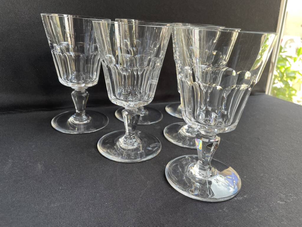 6 Baccarat Missouri red wine glasses - 20th century