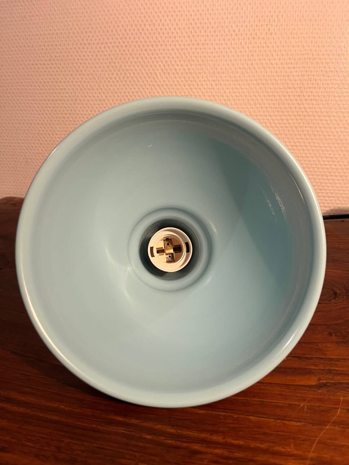 Pastel blue bell pendant light