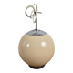 Cream and chrome glass suspension globe, Denmark, 1970.