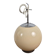 Cream and chrome glass suspension globe, Denmark, 1970.