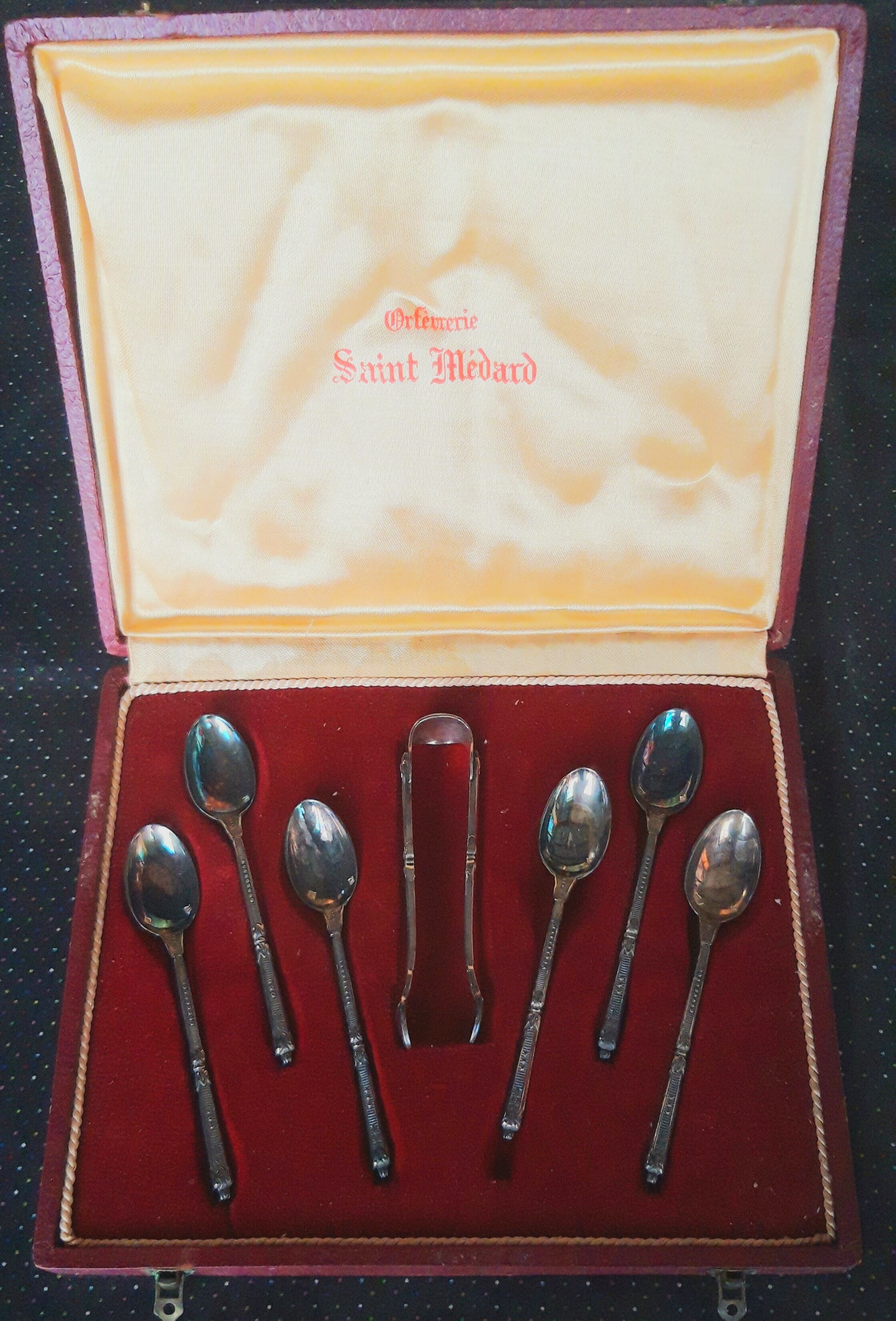 Punched antique tea/coffee set