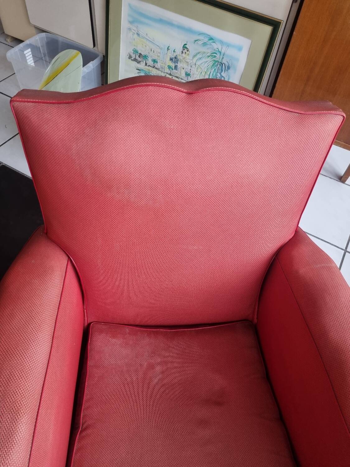 Ancien fauteuil club moustache