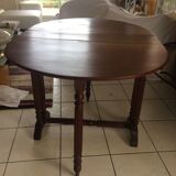 Oval folding table 2 extensions Mahogany