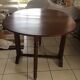 Oval folding table 2 extensions Mahogany