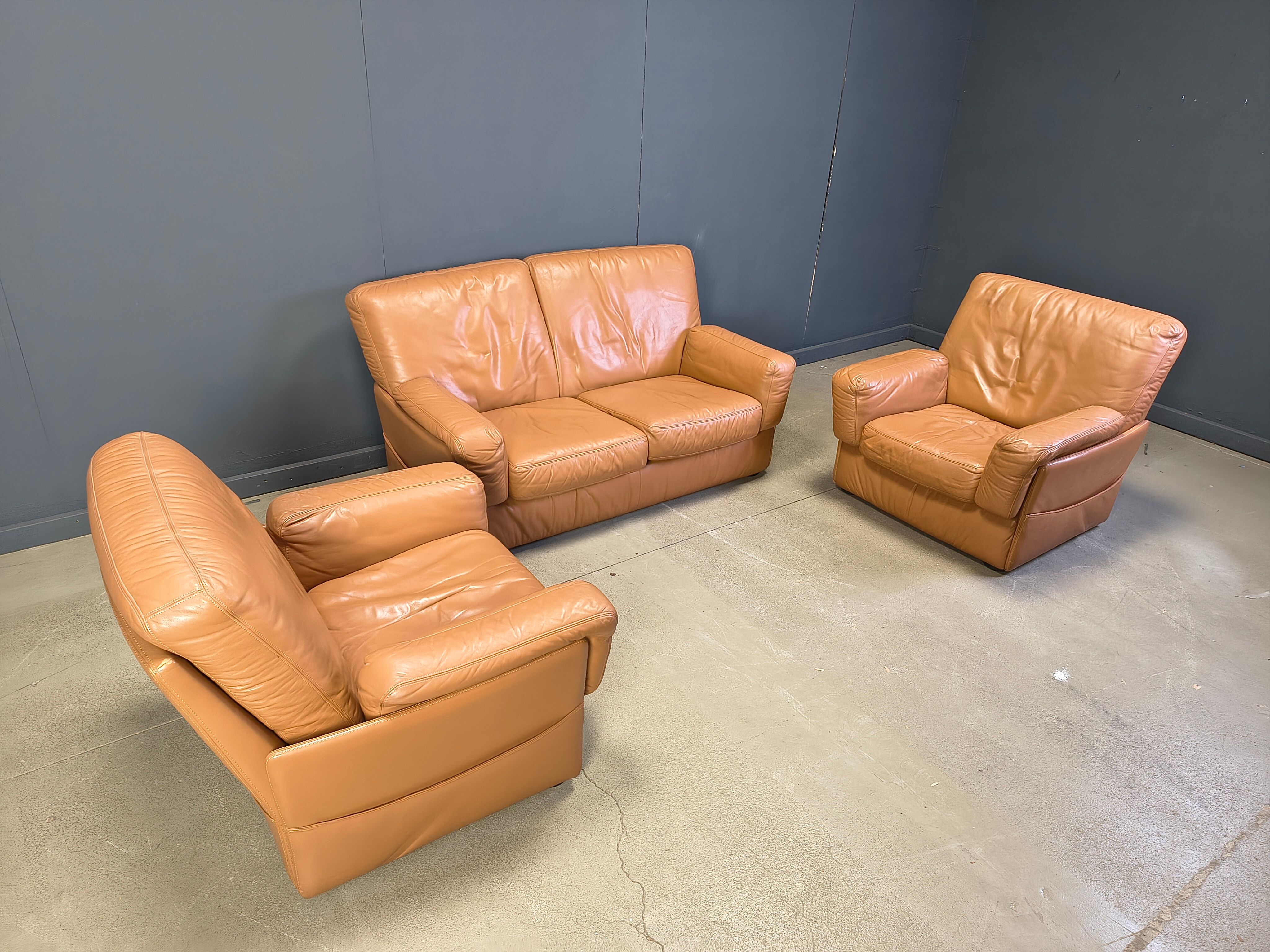 Vintage sofa set by Durlet, 1980s