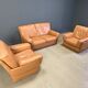 Vintage sofa set by Durlet, 1980s