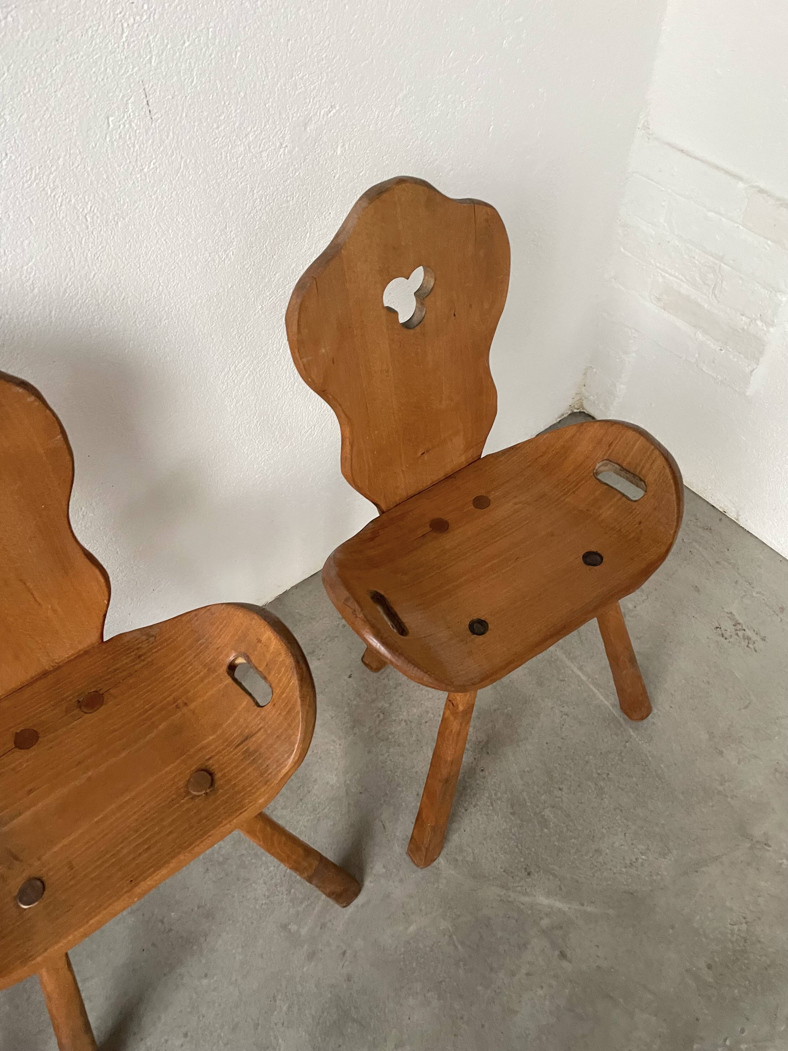 Oak mountain chalet chairs