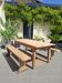 Table de ferme et ses 2 bancs