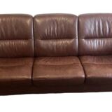 Vintage modular leather sofa