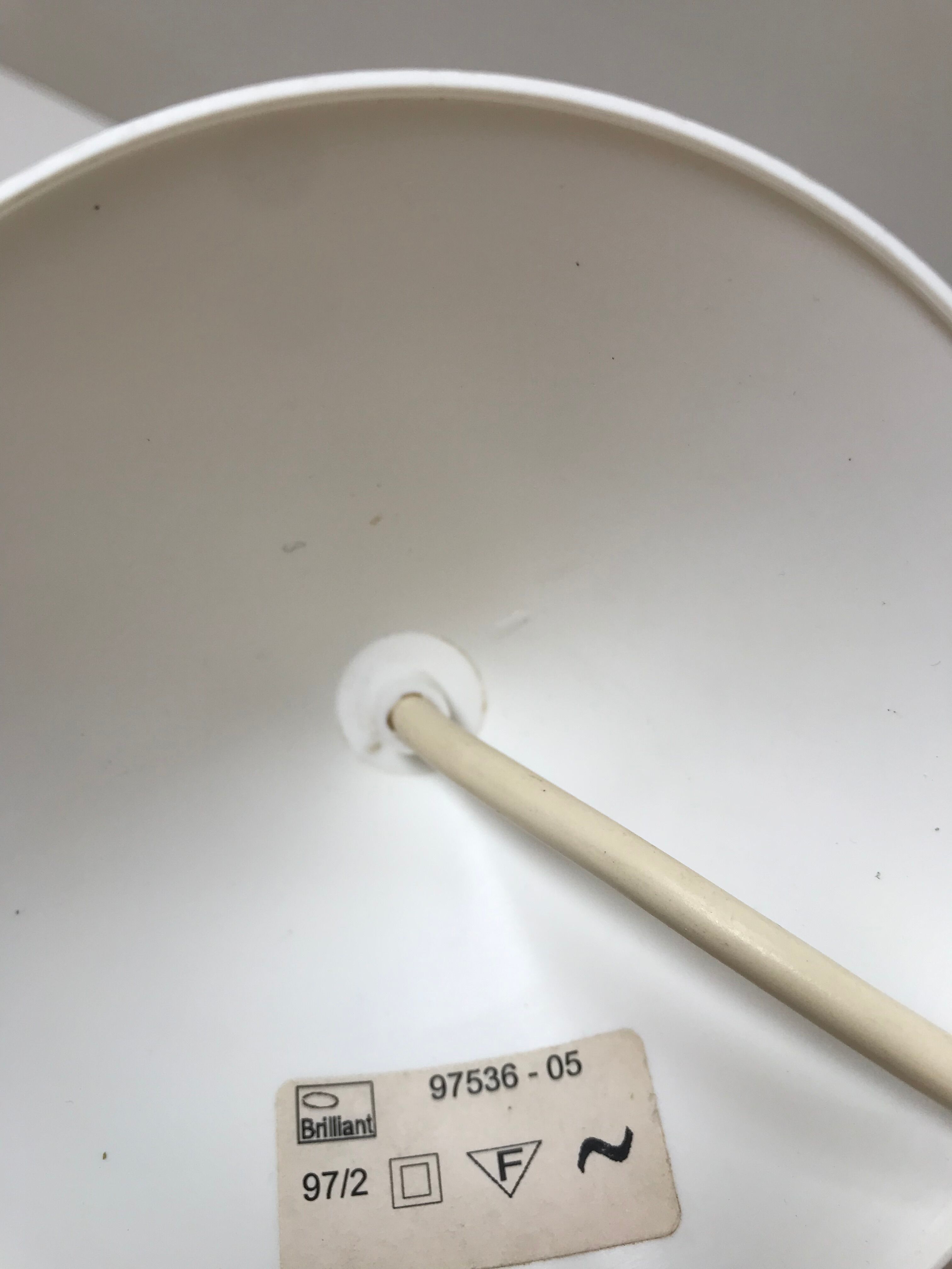 White metal pendant light