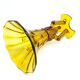 Art Deco vase, yellow glass, Stolzle glassworks, Czechoslovakia, 1930s