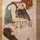 Egon Schiele 1890-1918), Sitzende Frau mit hochgezogenem Knie, Migneco&Smith 70011, imprimé en Italie
