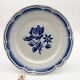 6 flat plates fb badonviller, vintage blue décor