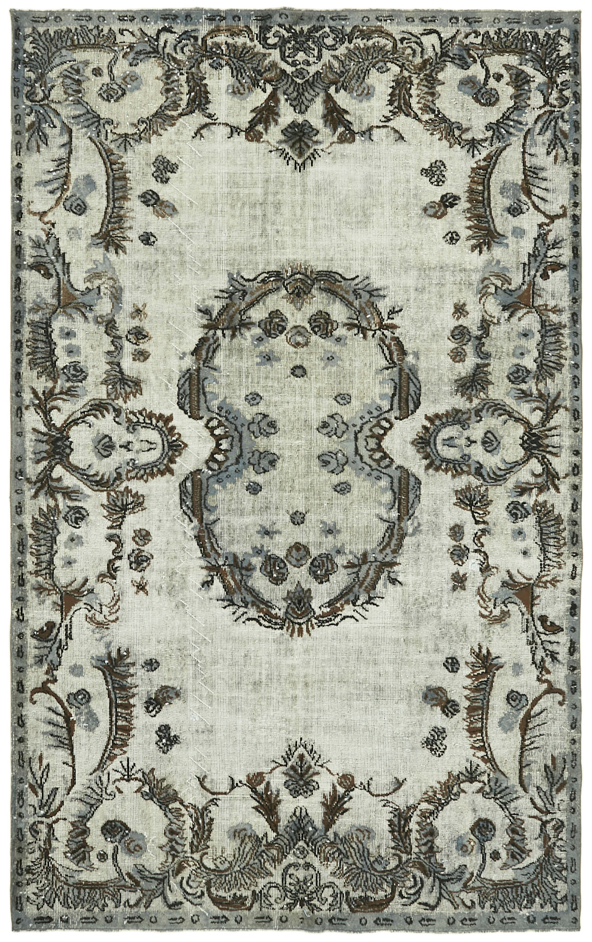 Handmade contemporary oriental 1970s 200 cm x 314 cm grey carpet