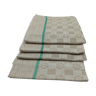 Set of four cotton and linen tea towels