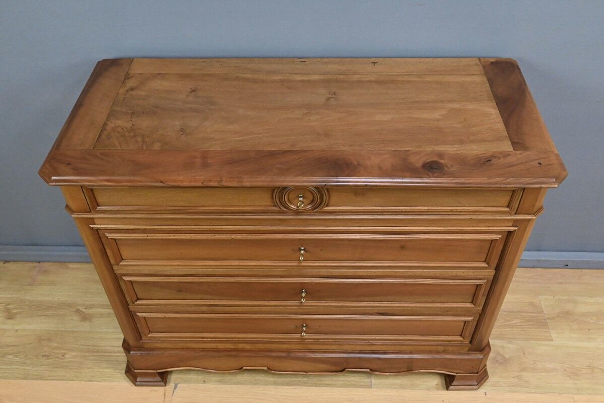 Walnut chest of drawers, Louis-Philippe style – 1900