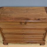 Walnut chest of drawers, Louis-Philippe style – 1900