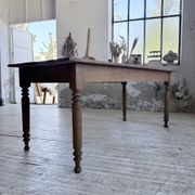 Bistro farmhouse table cherry wood turned legs 180cm