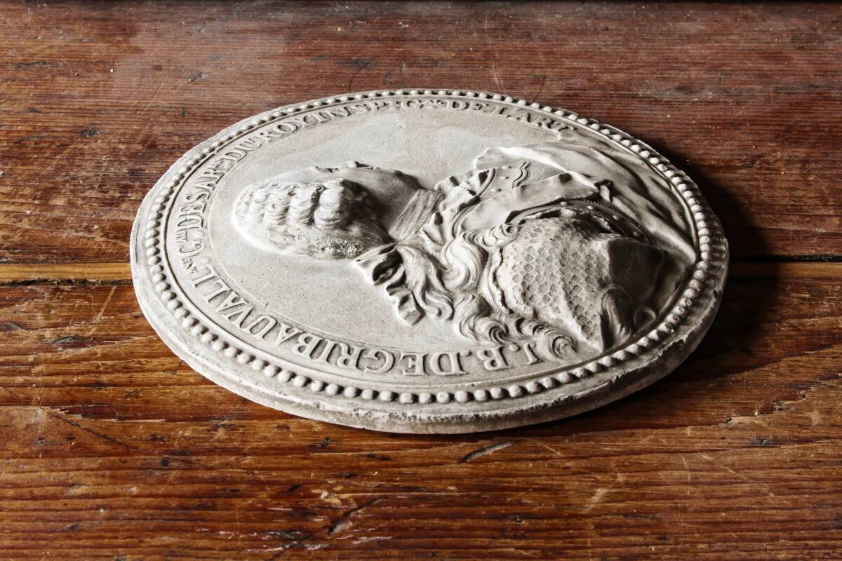 Plaster medallion, 19th century, Jean Baptiste de Gribauval