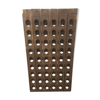 Ancien porte bouteille en bois massif