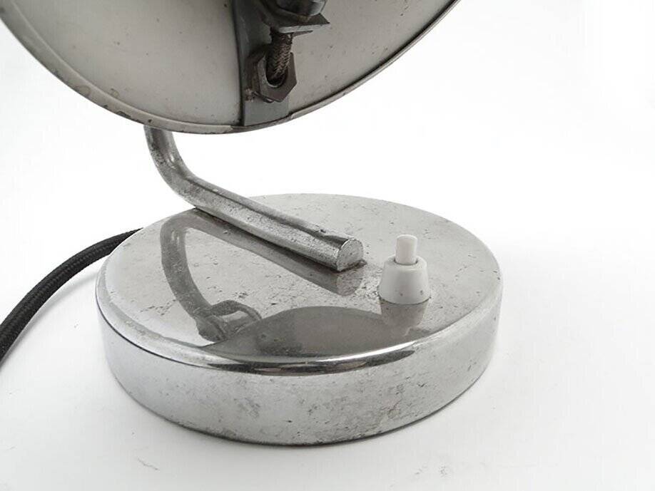 Chrome-plated metal table lamp by J. Hurka for Napako, Czechoslovakia, 1950s
