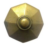 Octagonal brass door handle