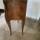 Pair of 2 Louis XV bedside tables - marquetry - 2 drawers - pink marble
