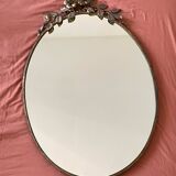 Old bronze frame mirror