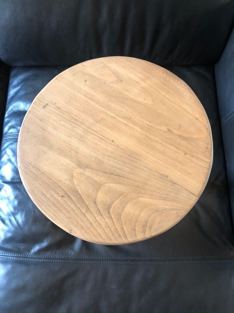 Massive oak tripod stool