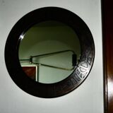 Vintage round copper mirror by marco fugeri 1960