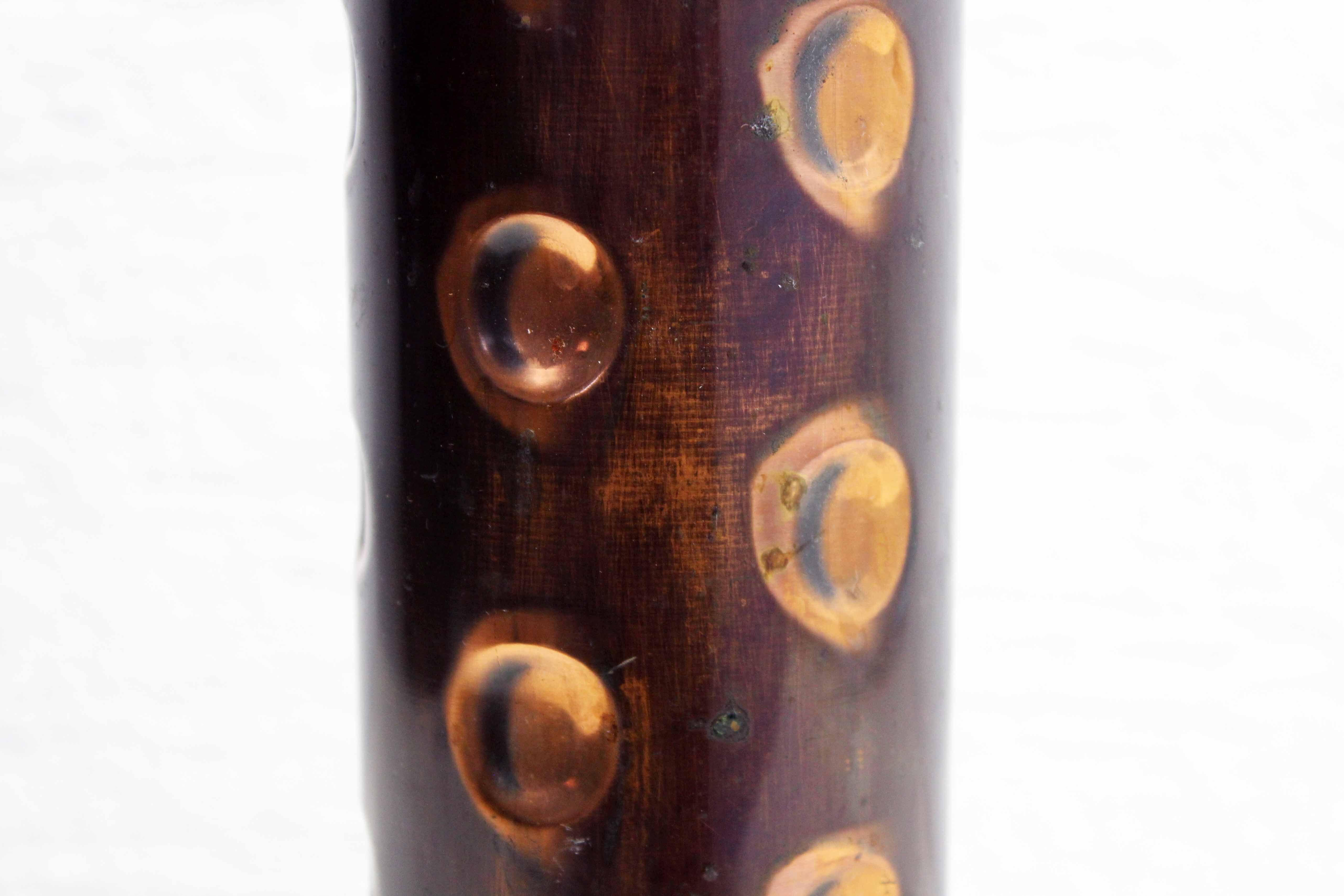 Brutalist copper vase