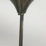 Sputnik chandelier 8 lights copper, teak & brass, Italy 1960s