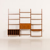 Preben Sorensen shelving unit with vinyl records cabinet for PS System, Randers, Denmark 1960s