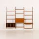 Preben Sorensen shelving unit with vinyl records cabinet for PS System, Randers, Denmark 1960s