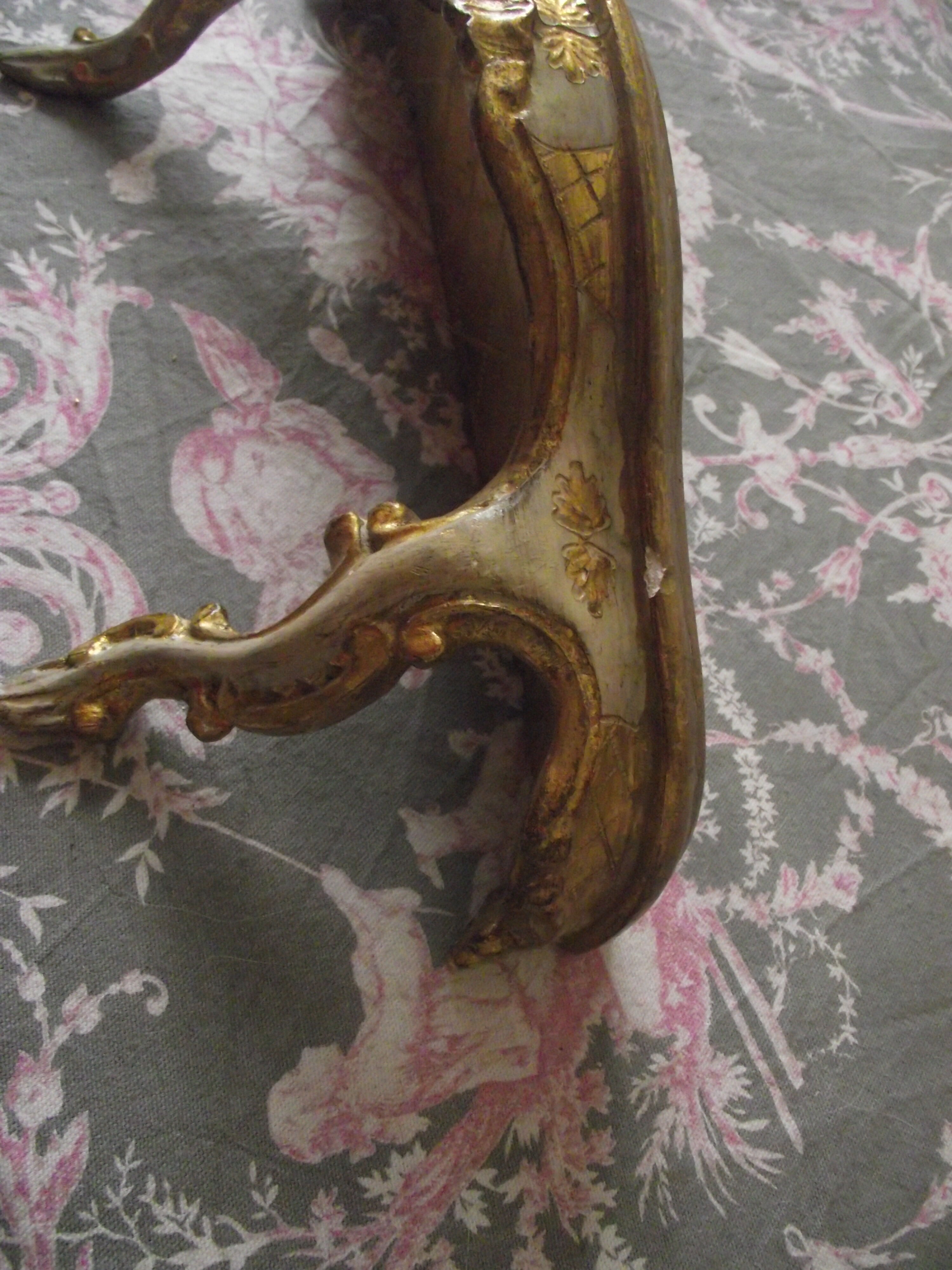 Italian-made gilded wood console