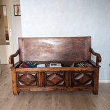 Wooden storage bench