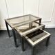 Smoked glass nesting coffee table