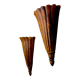 Pair of Art Deco carved wood wall sconces, France, 1930s
