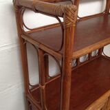 Vintage wood sideboard and rattan canning