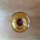 Set of 6 vintage stemmed glasses, amber base