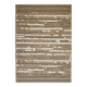 Relief jute rug in white and black 80x150 cm
