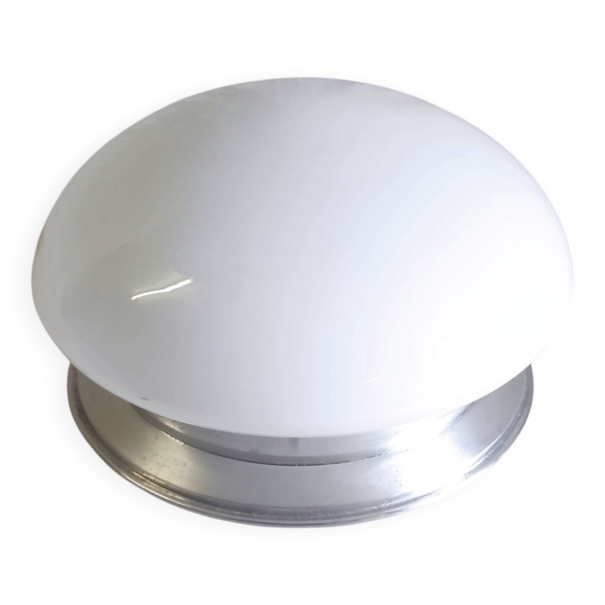 Ceiling light or wall light in Bauhaus style, XL opaline globe - mid 20th century.
