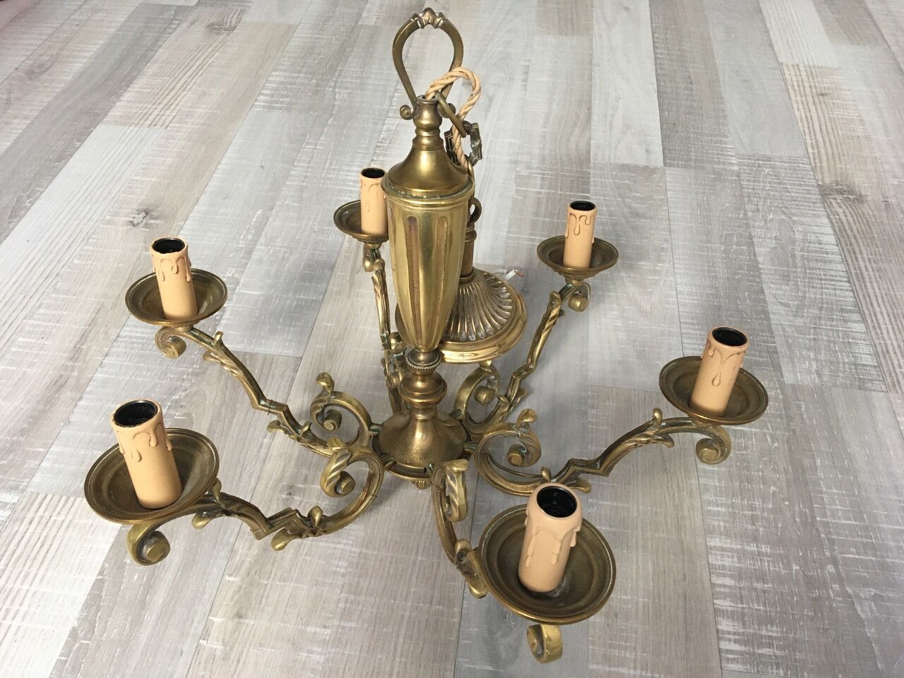 Solid brass chandelier 6 arms