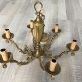 Lustre en laiton massif 6 bras